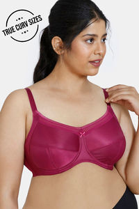 Buy Zivame Double Layered Wired Full Coverage Supper Support Bra - Raspberry Radiance