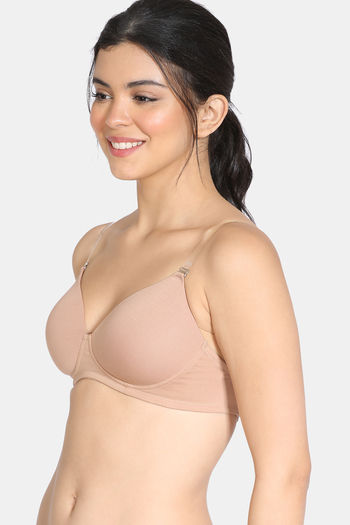 Buy Zivame Beautiful Basics Padded Non Wired 3/4th Coverage Backless Bra -  Roebuck at Rs.599 online