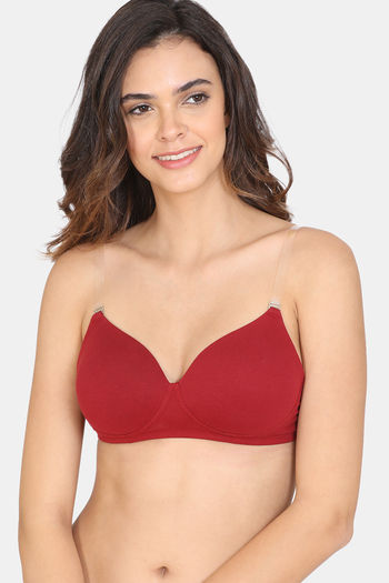 Buy Zivame Beautiful Basics Padded Non Wired 3/4th Coverage Backless Bra -  Deep Lake at Rs.657 online