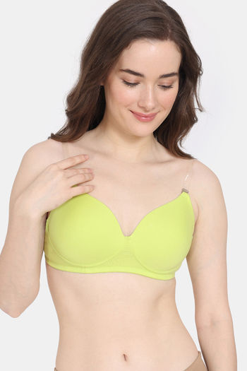 Buy Zivame Beautiful Basics Padded Non Wired 3/4th Coverage Backless Bra -  Grey Melange at Rs.657 online