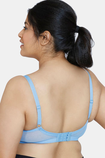 Zivame True Curv Posture Correction Double Layered Non-Wired Full Coverage  Super Support Bra - Little Boy Blue