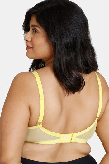 Buy Zivame True Curv Double Layered Non Wired Full Coverage Super Support  Bra - Maize at Rs.380 online