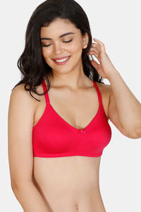 Buy Zivame Double Layered Non Wired 3/4th Coverage Sag Lift Bra - Red
