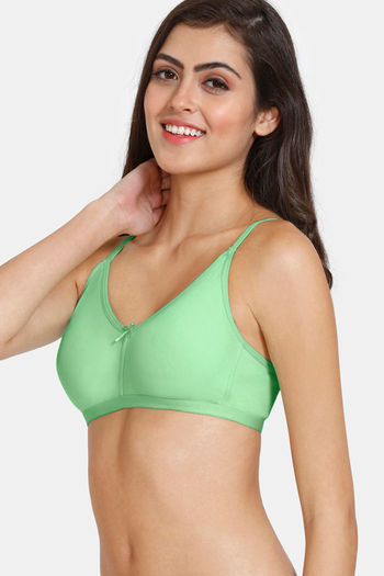 Buy Amante Satin Edge Lightly Padded Underwired Bra-Blue at Rs.345 online
