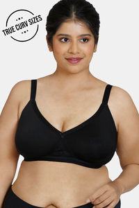 Buy Zivame Double Layered Non-Wired Full Coverage Super Support Bra-Black
