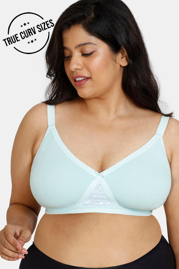 Buy Zivame True Curv Double Layered Non Wired Full Coverage Super Support Bra - Clear Water
