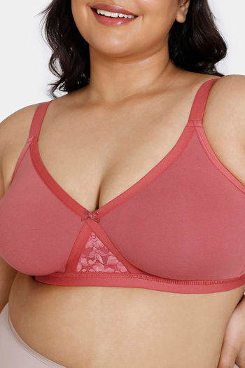 Buy Zivame Dusty Cedar Non Wired Non Padded Full Coverage Bra for