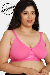 Buy Zivame True Curv Double Layered Non Wired Full Coverage Super Support Bra - Ibis Rose