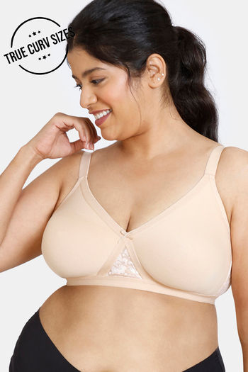 Buy Zivame True Curv Double Layered Non Wired Full Coverage Super Support  Bra - White at Rs.597 online