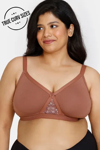 Buy Zivame True Curv Double Layered Non Wired Full Coverage Super Support  Bra - Nutmeg at Rs.400 online