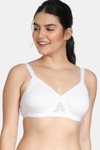 Buy Zivame Double Layered Non-Wired Full Coverage Super Support Bra-White