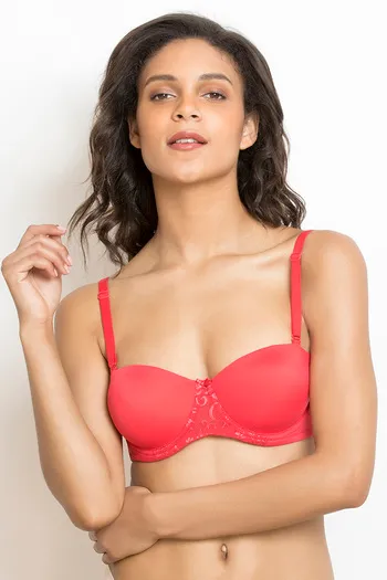 Buy Zivame Padded Wired Medium Coverage Strapless Bra - Bittersweet at  Rs.450 online