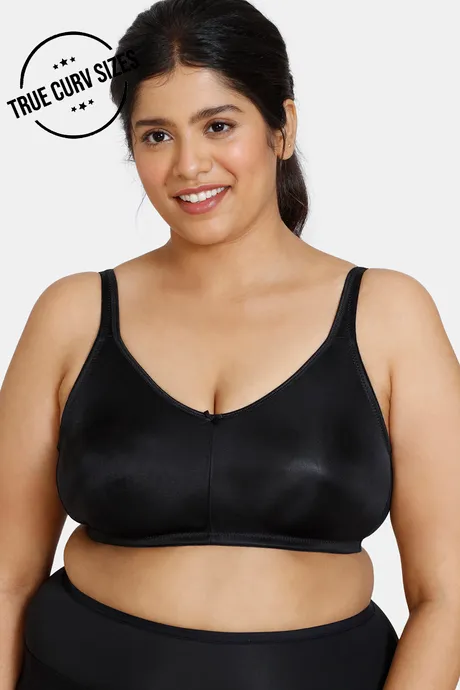 Curvy Couture Women's Size Smooth Seamless Comfort Wire Free Longline Bra,  Black Hue, Medium Plus at  Women's Clothing store