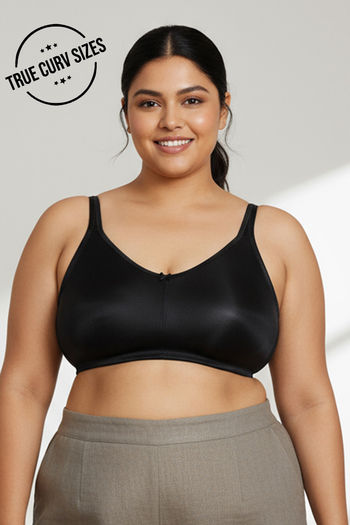 Buy Zivame True Curv Double Layered Non Wired Full Coverage Minimiser Bra - Black