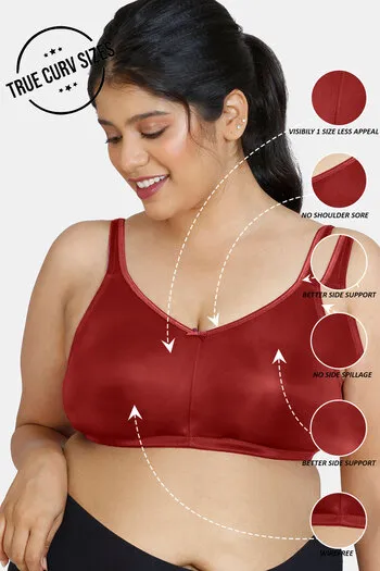 Buy Zivame True Curv Double Layered Non Wired Full Coverage Minimiser Bra - Sundried  Tomato at Rs.822 online