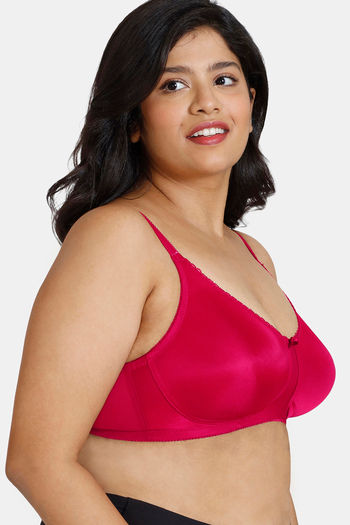 Buy Zivame True Curv Single Layered Non Wired 3/4th Coverage Super Support  Bra - Cerise at Rs.547 online
