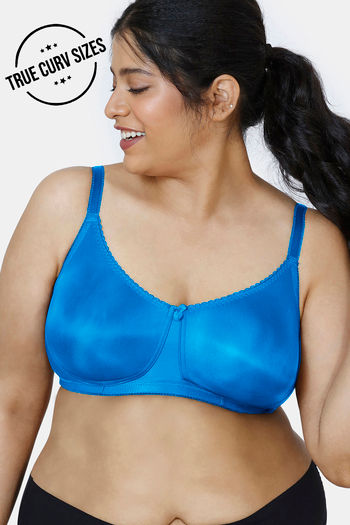 Buy Zivame True Curv Single Layered Non Wired 3/4th Coverage Super Support  Bra - Classic Blue at Rs.448 online