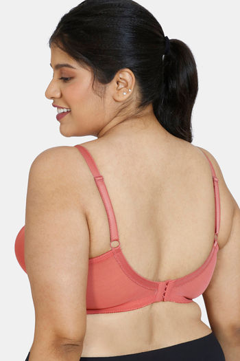 Buy Zivame True Curv Beautiful Basics Single Layered Non Wired 3/4th  Coverage Super Support Bra - Cabernet at Rs.357 online