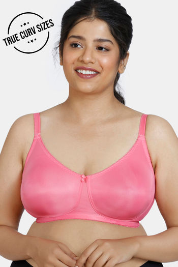 Buy Zivame True Curv Single Layered Non Wired Full Coverage Minimiser Bra-Prism  Pink Online