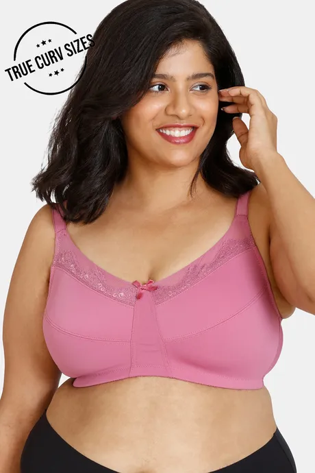 Buy Zivame True Curv Beautiful Basics Double Layered Non Wired Full  Coverage Super Support Bra - Rose Red at Rs.1117 online