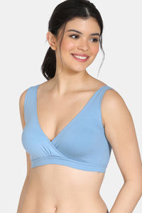 Buy Zivame Double Layered Non Wired High Coverage Nursing Sleep Bra - Pacific Coast