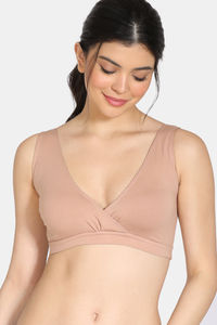 Buy Zivame Double Layered Non Wired High Coverage Nursing Sleep Bra - Roebuck
