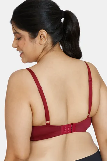 Buy Zivame True Curv Double Layered Non Wired Full Coverage Maternity / Nursing  Bra - Beet Red at Rs.315 online