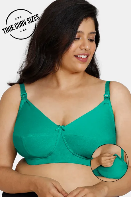 Buy Zivame True Curv Double Layered Non Wired Full Coverage Maternity / Nursing  Bra - Billiard at Rs.306 online