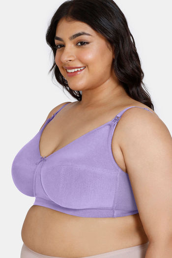 Buy Zivame True Curv Double Layered Non Wired Full Coverage Maternity /  Nursing Bra - Lavender at Rs.360 online