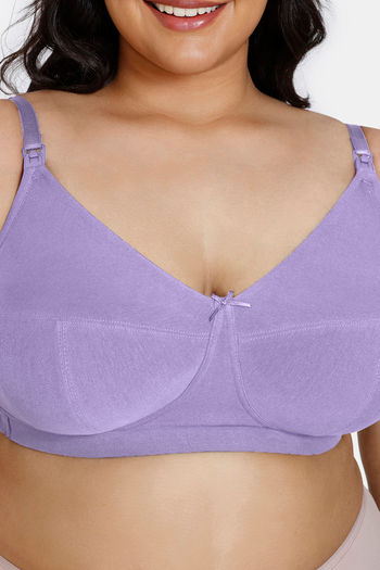 Buy Zivame True Curv Maternity Double Layered Non Wired Full Coverage  Maternity / Nursing Bra - Fig at Rs.450 online