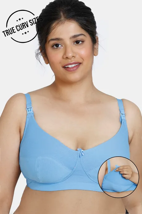 Buy Zivame True Curv Maternity Double Layered Non Wired Full Coverage  Maternity / Nursing Bra - Billiard at Rs.699 online