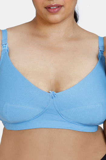 Buy Zivame True Curv Double Layered Non Wired Full Coverage Maternity /  Nursing Bra - Billiard at Rs.315 online