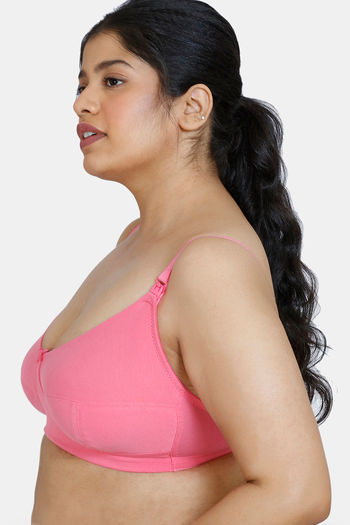 Buy Zivame True Curv Double Layered Non Wired Full Coverage Maternity / Nursing  Bra - Peach Pearl at Rs.405 online