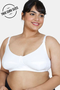 Buy Zivame True Curv Double Layered Non Wired Full Coverage Maternity / Nursing Supper Support Bra - White
