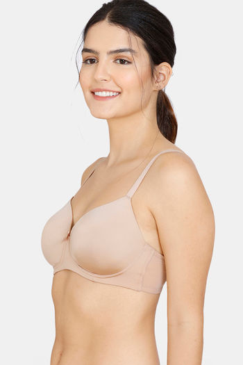 Zivame Copper Infused Padded Non Wired 3/4th Coverage T-Shirt Bra - Roebuck