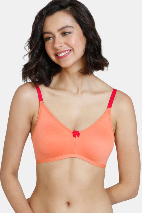 Buy Zivame Beautiful Basic Double Layered Padded Non-Wired 3/4th Coverage  T-Shirt Bra-Pastel Lilac online