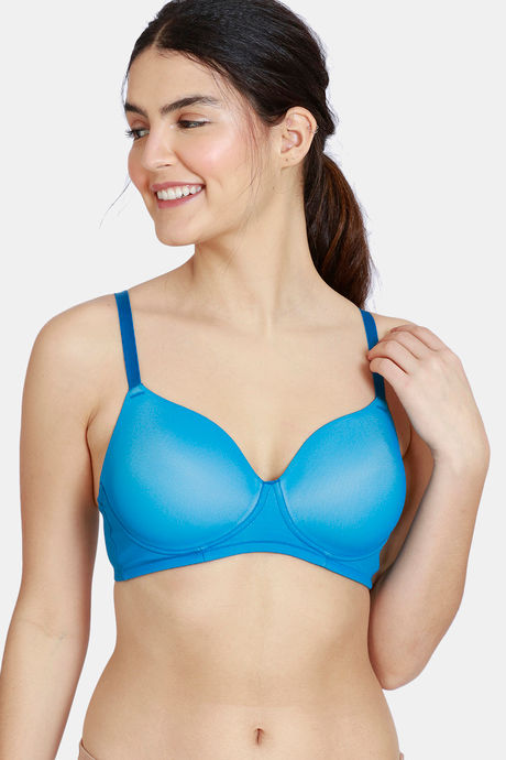 Buy Zivame Padded Non Wired 3/4th Coverage T-Shirt Bra - Lava