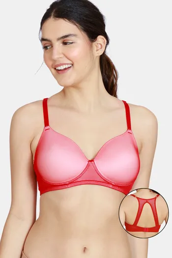Buy Zivame Red Lace Medium Coverage Push Up Bra PY00A12182 - Bra for Women  1458420