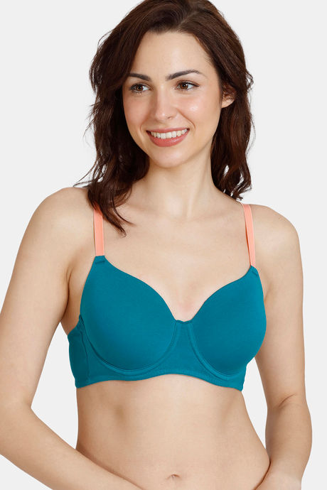 Buy Zivame Beautiful Basics Padded Wired 3/4th Coverage T-Shirt Bra -  Kayaking at Rs.450 online