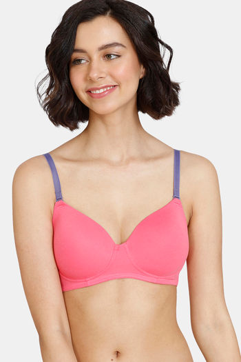 Buy Zivame Padded Non Wired 3/4th Coverage T-Shirt Bra - Roebuck at Rs.907  online