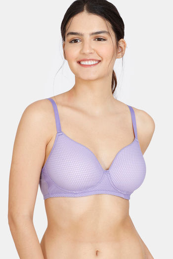 Buy Zivame Women's Cotton Elastane Non Padded Wired Casual 3/4Th Coverage Maternity  Bra (ZI10TRCOREABLUE0032D_Blue_32D) at