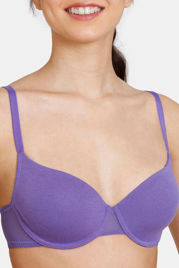 Buy Zivame Purple Cotton Full Coverage Bra for Women Online @ Tata CLiQ