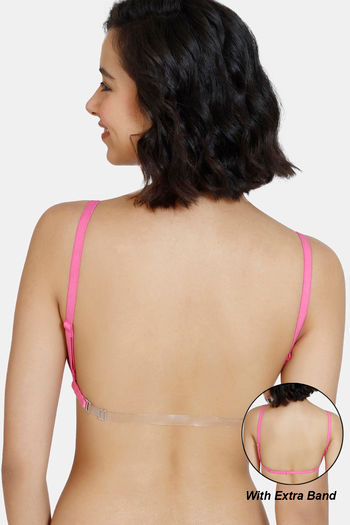 Buy Zivame Beautiful Basics Double Layered Non-Wired 3/4th Coverage Backless Bra - Ibis Rose