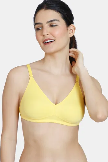 Buy Zivame Beautiful Basics Double Layered Non Wired 3/4th Coverage  Backless Bra - Minion Yellow at Rs.314 online