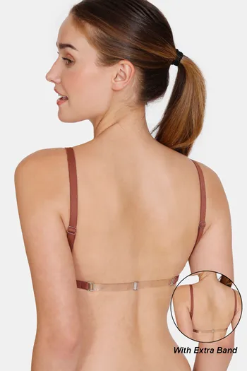 Buy Zivame Beautiful Basics Double Layered Non Wired 3/4th Coverage Backless Bra - Nutmeg