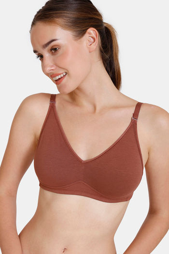 Buy Zivame Beautiful Basics Padded Non Wired 3/4th Coverage Backless Bra -  Violet Tulle at Rs.500 online