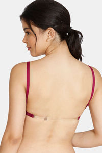 Buy Zivame Beautiful Basics Double Layered Non Wired 3/4th Coverage Backless Bra - Rhododendron
