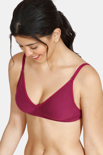 Buy Zivame Beautiful Basics Double Layered Non Wired 3/4th Coverage Backless  Bra - Rhododendron at Rs.280 online