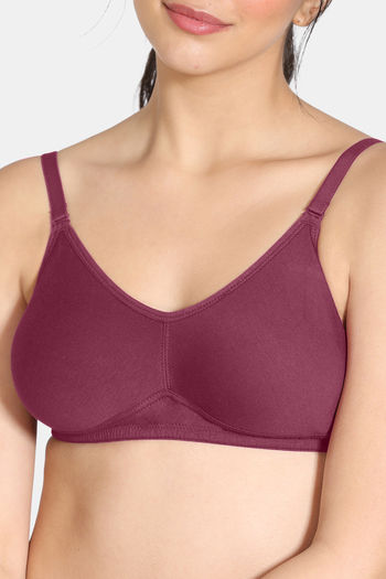 Buy Zivame Beautiful Basics Double Layered Non Wired Full Coverage Backless  Bra - Beet Red at Rs.499 online