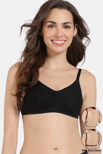 Buy Zivame Beautiful Basics Double Layered Non Wired Full Coverage Backless Bra - Black